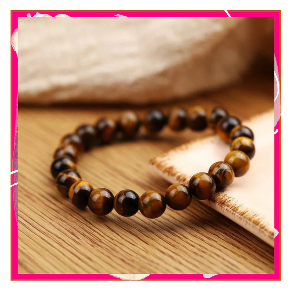 Serenity Duo Tiger Eye Crystal Healing Stone Bracelet Set (Pack of 2)