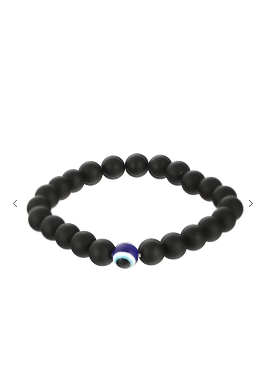 Black Evil Eye Beaded Bracelet Unisex