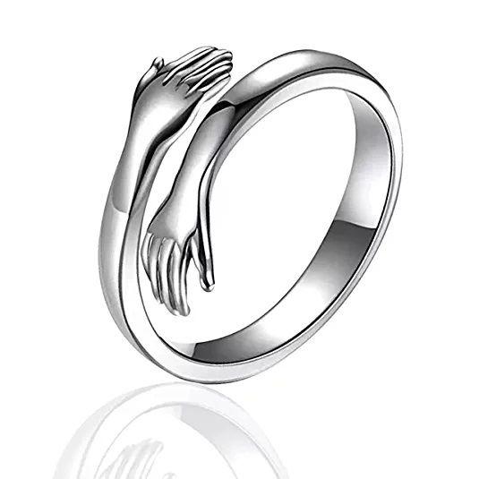 Silver Plated Hug Ring