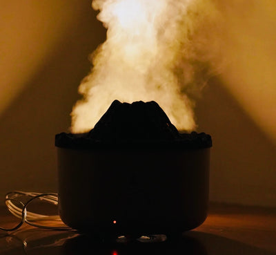 Volcano Humidifier – Jellyfish Mist Flame Essential Oil Diffuser