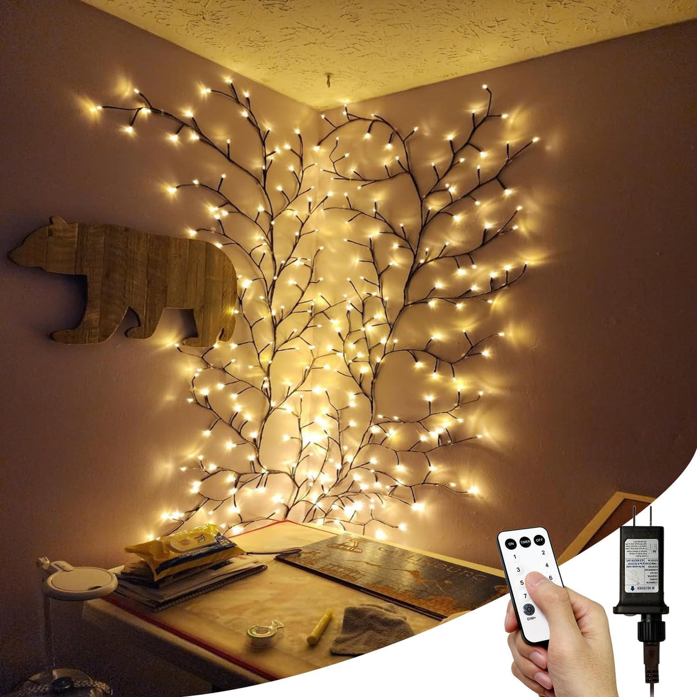 Willow Vine Lights with Remote Control