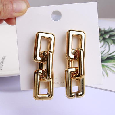 Korean Geometric Wild Drop Earrings 2 Pcs/Set