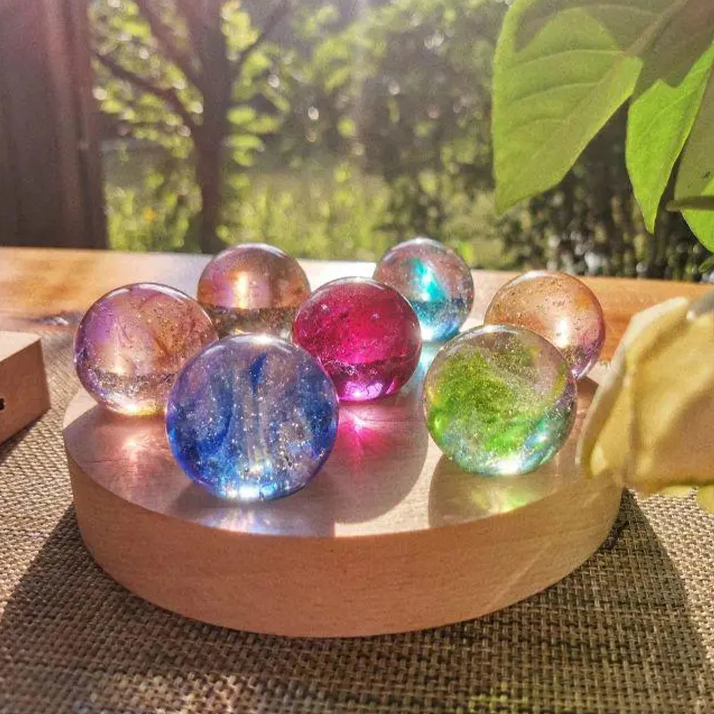 Aesthetic 3D Galaxy Crystal Ball Night Light Bundle