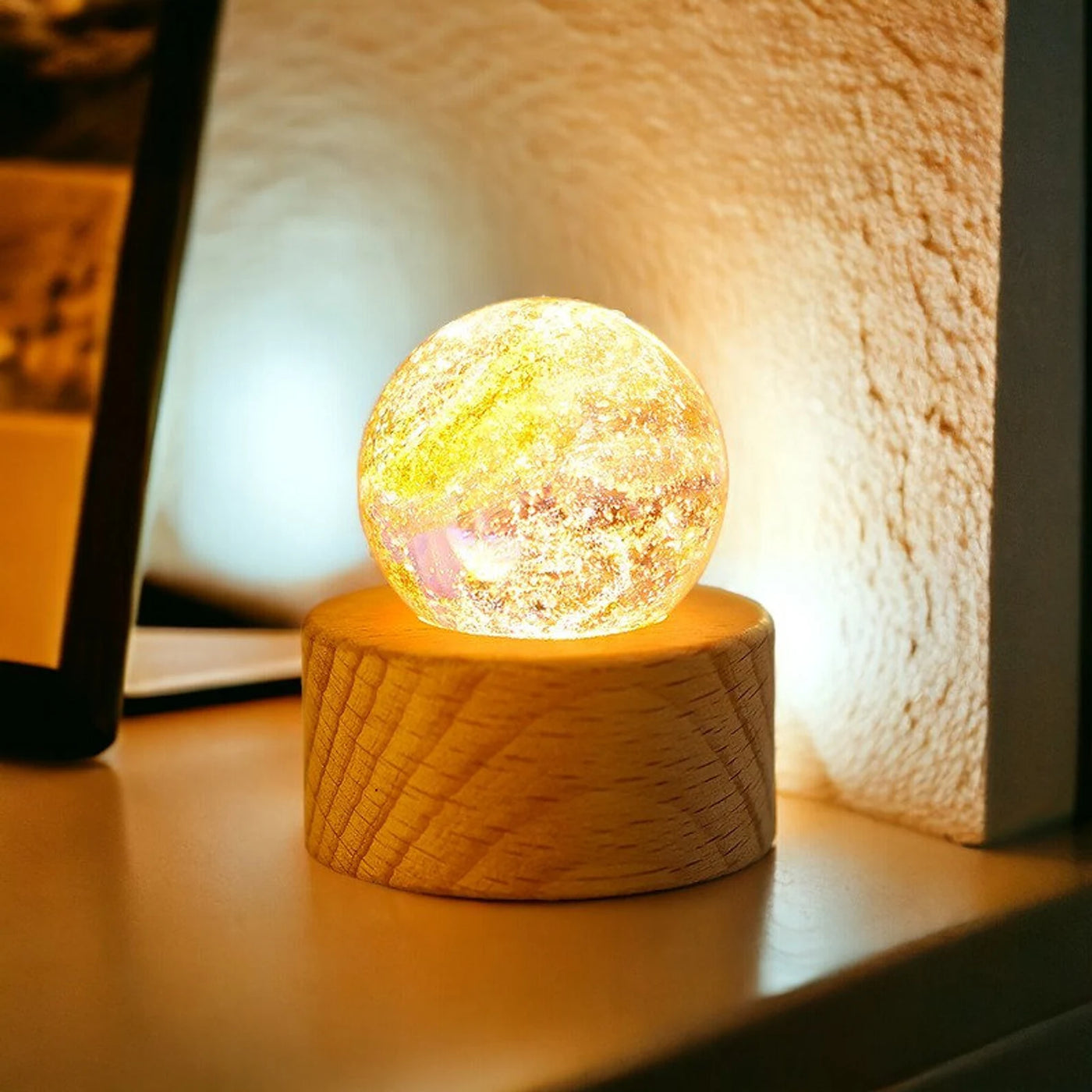 Aesthetic 3D Galaxy Crystal Ball Night Light Bundle