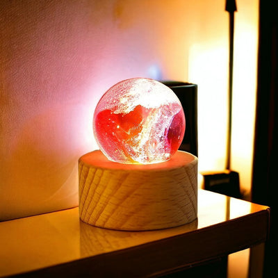 Aesthetic 3D Galaxy Crystal Ball Night Light Bundle